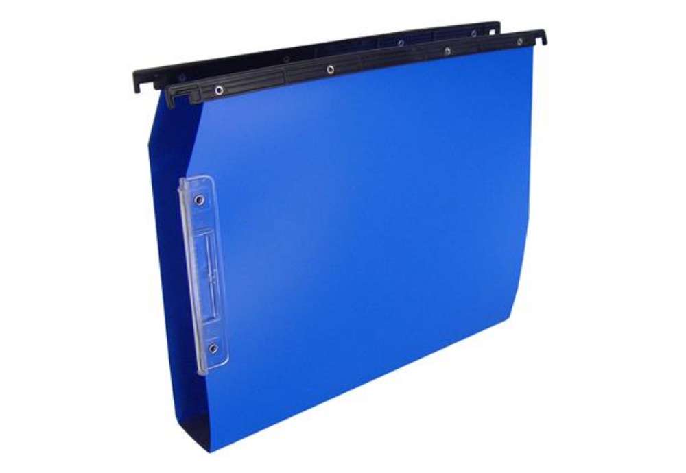 Immagine di Cartella sospesa Cartesio PP - armadio - PPL - interasse 33 cm - fondo U - 33 x  28 cm - blu - Berte