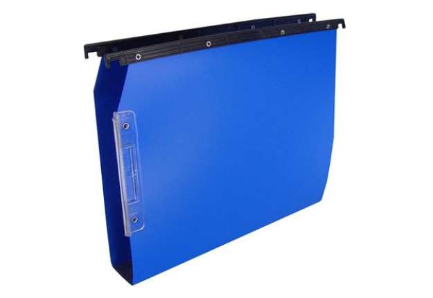 Immagine di Cartella sospesa Cartesio PP - armadio - PPL - interasse 33 cm - fondo U - 33 x  28 cm - blu - Berte
