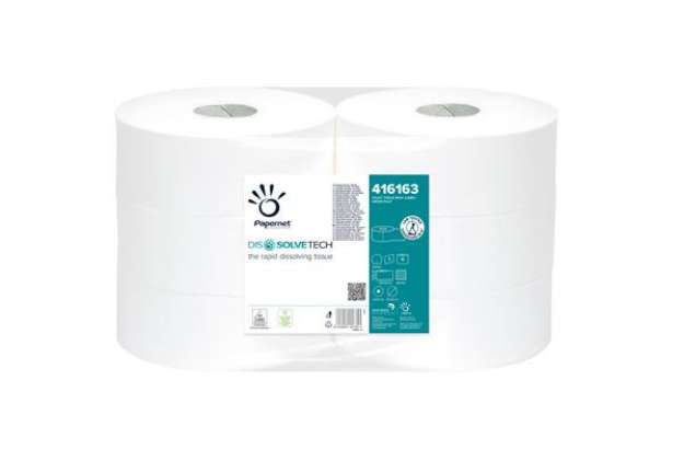 Immagine di Carta igienica Maxi Jumbo - 8,9 cm x 500 mt - diametro 25 cm - goffratura micro - 26 gr - Papernet