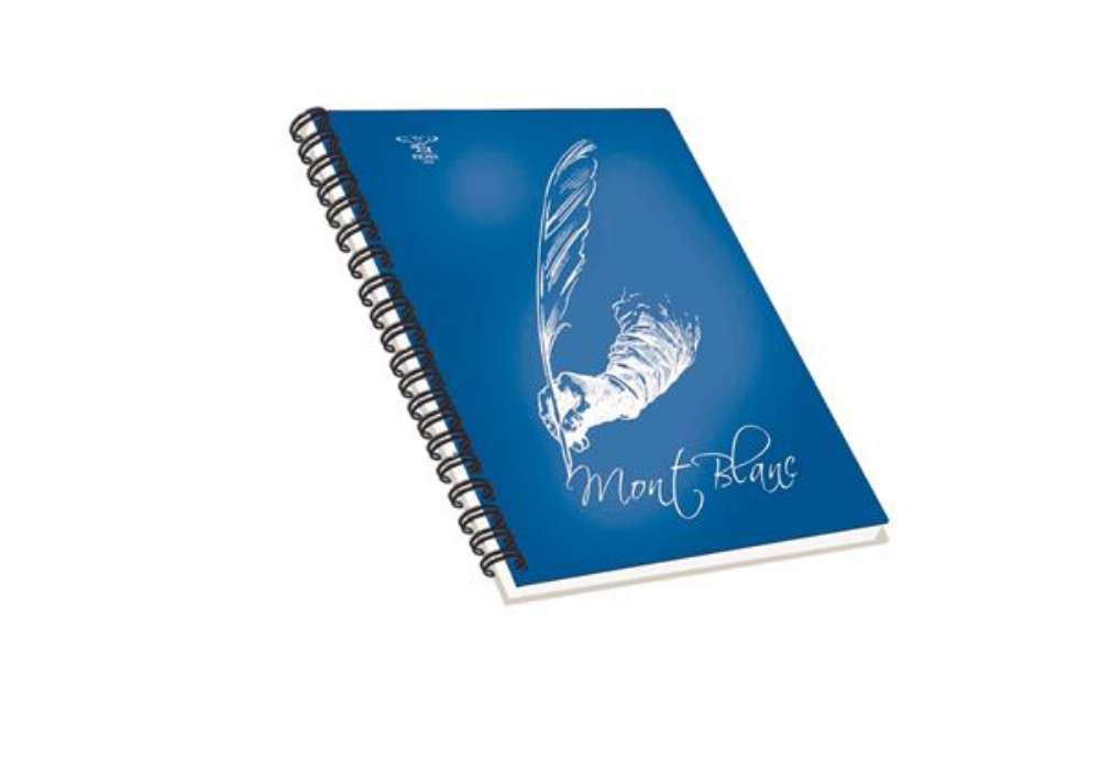 Immagine di Blocco Montblanc - spiralato - 22x29,7cm - 4 fori - microperforato - 80gr - 70 fogli - bianco - Pign