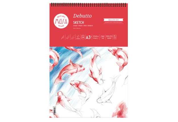 Immagine di Blocco schizzi Debutto - A3+ - 29,7 x 42 cm - 120gr - 50 fogli - Musa