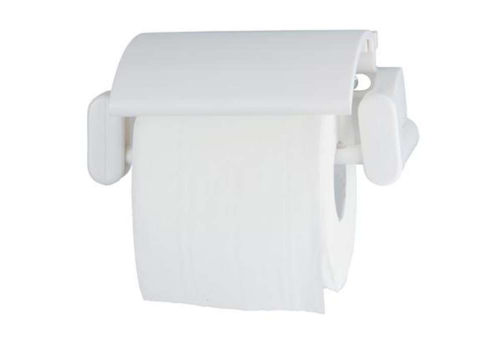 Immagine di Portarotolo carta igienica ABS - 17 × 11,7 × 7 cm - bianco - Medial