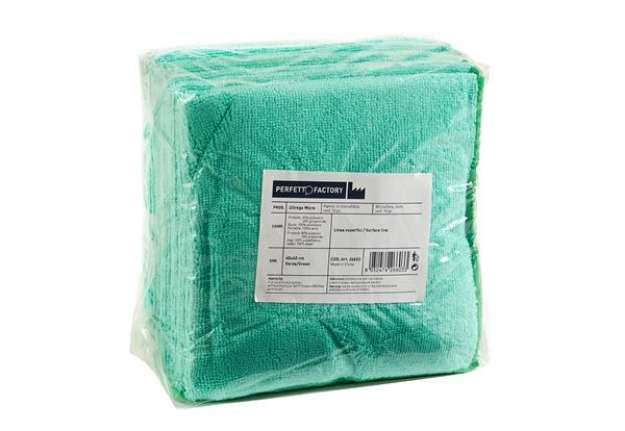 Immagine di Panni microfibra Ultrega - 40 x 40 cm - verde - Perfetto - pack 10 pezzi