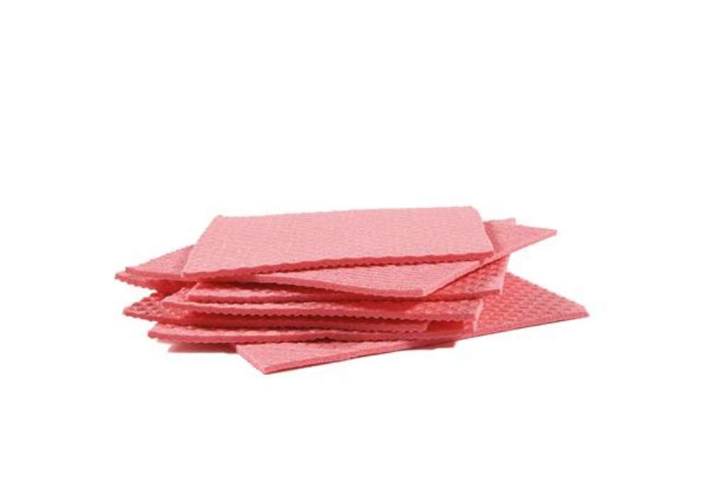 Immagine di Pannospugna Aquos - 18 x 20 cm - rosso - PerfettoFactory - conf. 10 pezzi