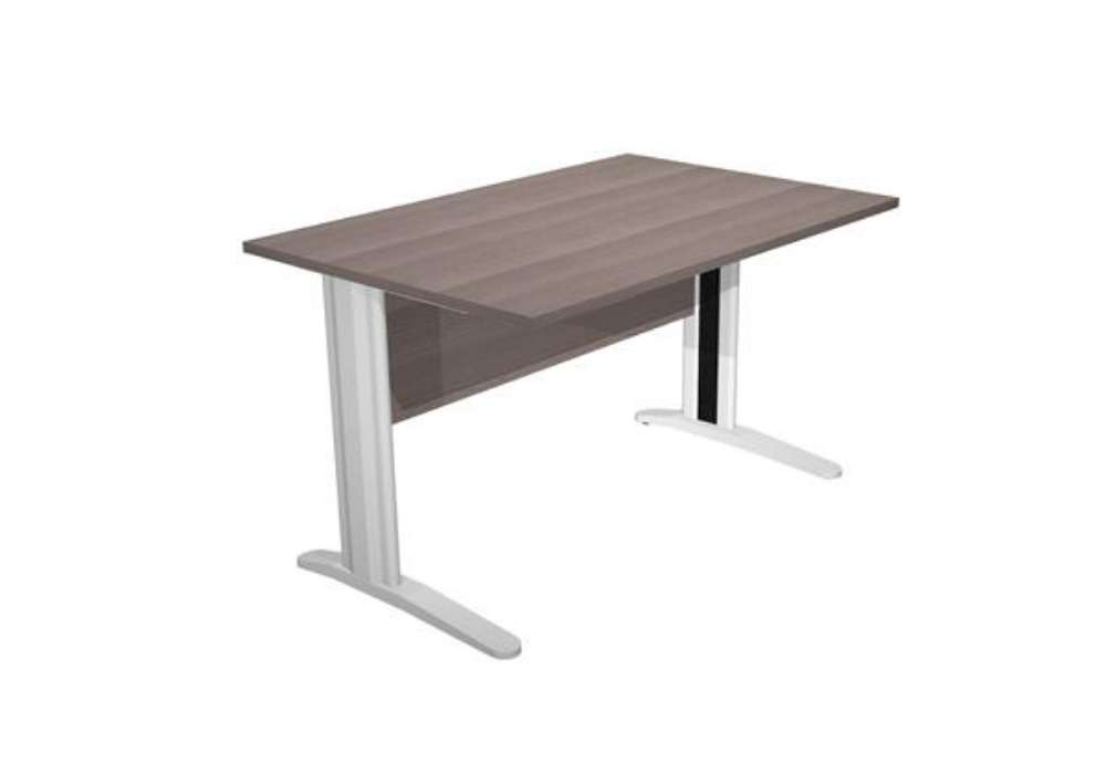 Immagine di Scrivania lineare Easy - 120 x 80 x 72 cm - Frassino toscano/grigio cromato