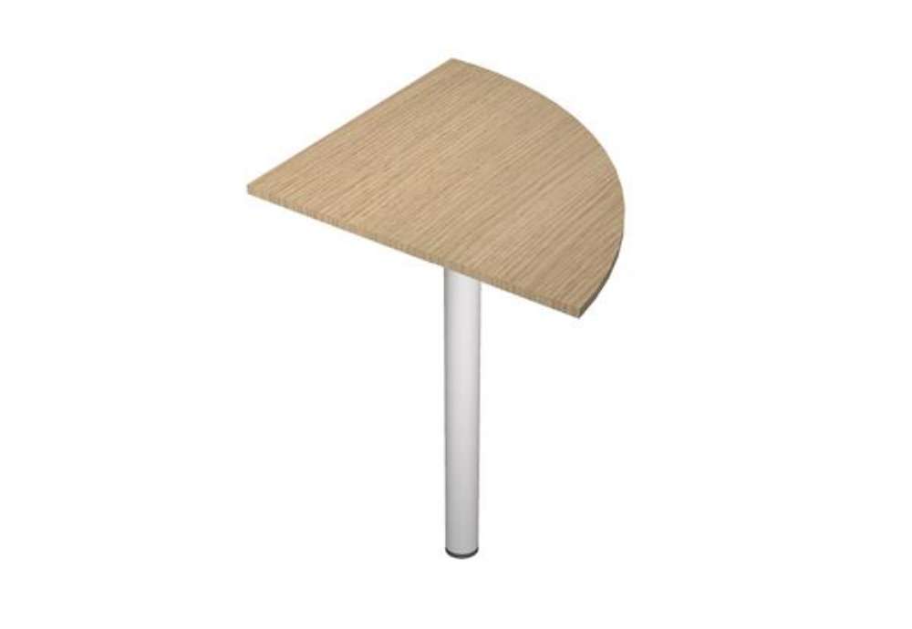 Immagine di Raccordo angolare 90° per scrivanie Easy - 80 x 80 cm - rovere/grigio cromato