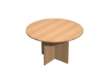 Immagine di Tavolo riunione Easy - 4 posti - diametro 120 cm - altezza 72 cm - faggio