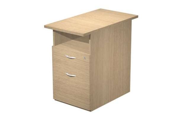 Immagine di Cassettiera Easy - 1 cassetto + 1 classificatore - con ruote - 41,8 x 52 x 59,5 cm - rovere