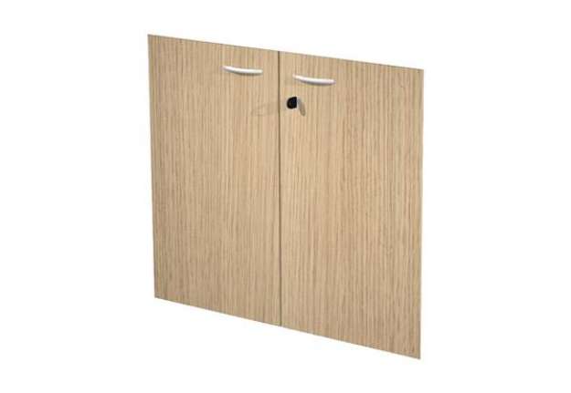 Immagine di Coppia ante Easy - per mobile basso - 80 x 67 cm - spessore 18 mm - melaminico - rovere
