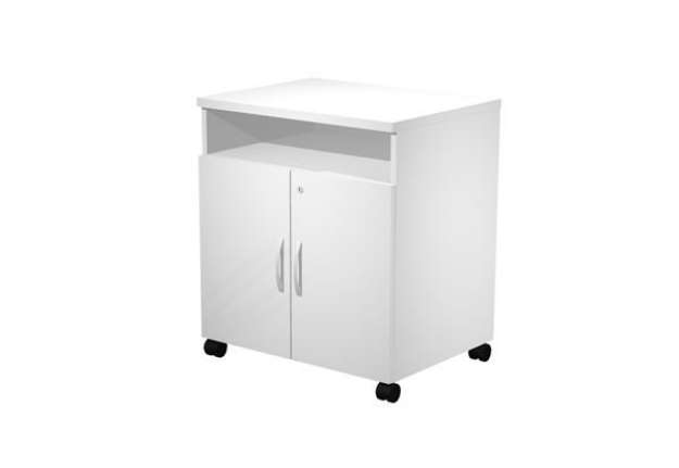 Immagine di Mobile Agorà - di servizio - su ruote - 68 x 52 x 77 cm - bianco