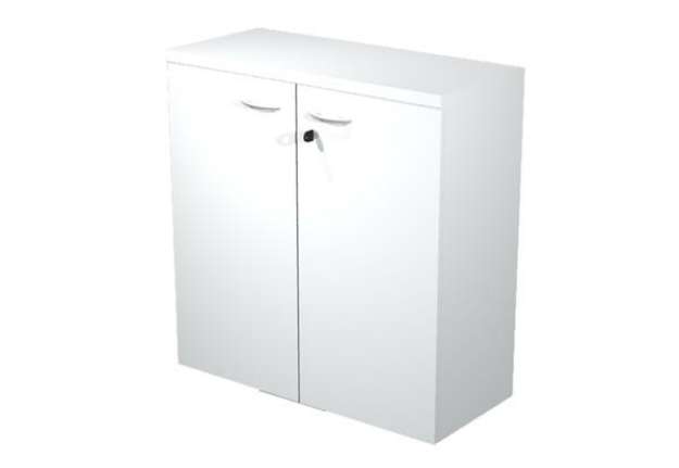 Immagine di Armadio modulare - basso a 2 ante battenti - 90 x 44 x 85 cm - bianco