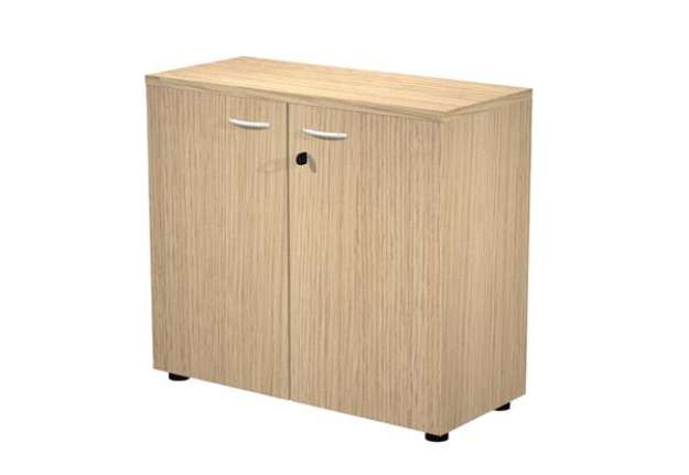 Immagine di Armadio modulare - basso a 2 ante battenti - 90 x 44 x 85 cm - rovere