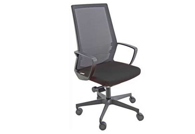 Immagine di Poltrona semidirezionale I70 - con braccioli inclusi - nero/nero - Unisit
