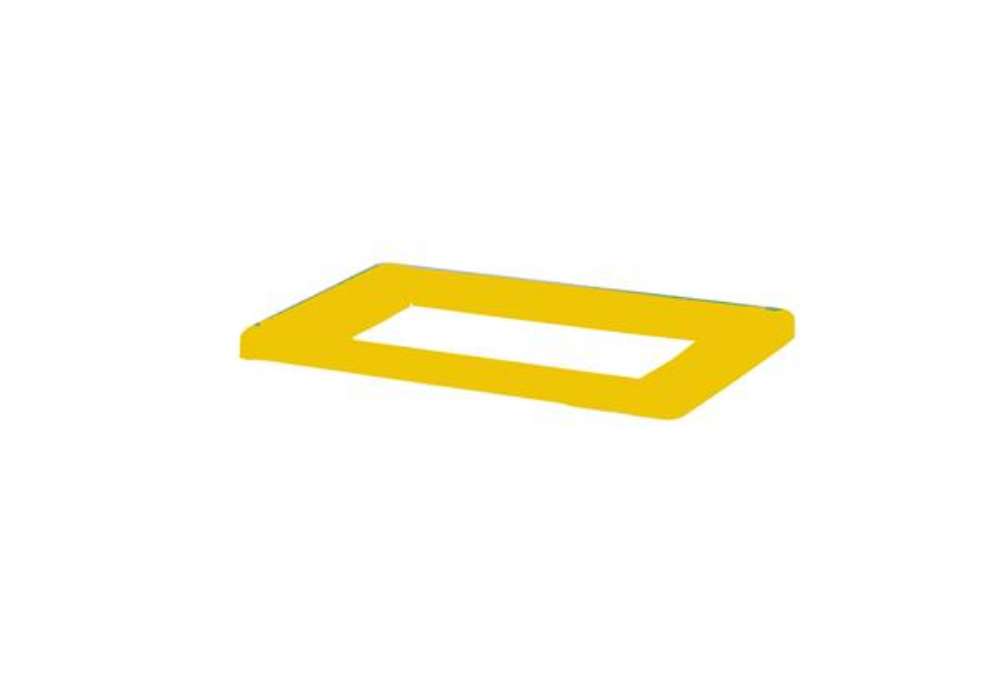 Immagine di Coperchio per contenitore Bob Color - 30 x 20 x 3,5 cm - giallo - Medial