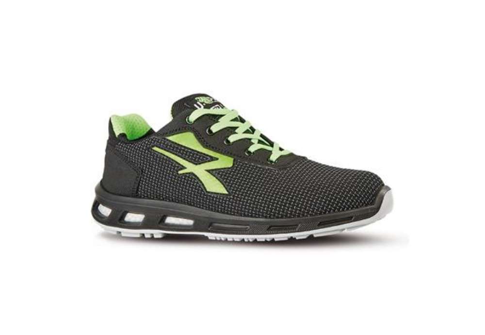 Immagine di Calzatura di sicurezza Strong S3 - pelle idrorepellente - numero 39 - grigio/verde scuro - U-Power