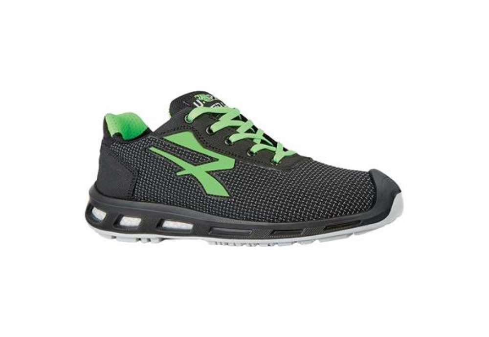 Immagine di Calzatura di sicurezza Strong S3 - pelle idrorepellente - numero 46 - grigio/verde scuro - U-Power