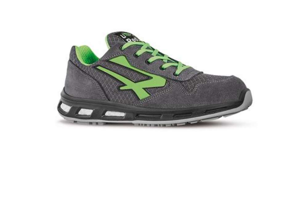 Immagine di Calzatura di sicurezza Point S1P SRC - nylon/pelle scamosciata - grigio/verde - taglia 39 - U-Power