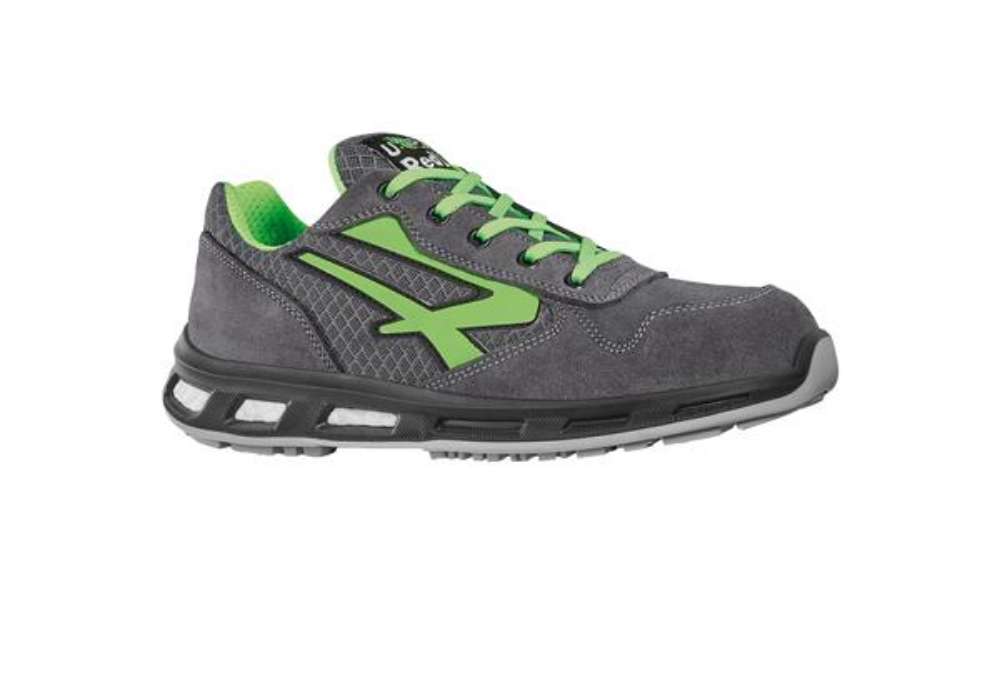 Immagine di Calzatura di sicurezza Point S1P SRC - nylon/pelle scamosciata - grigio/verde - taglia 45 - U-Power