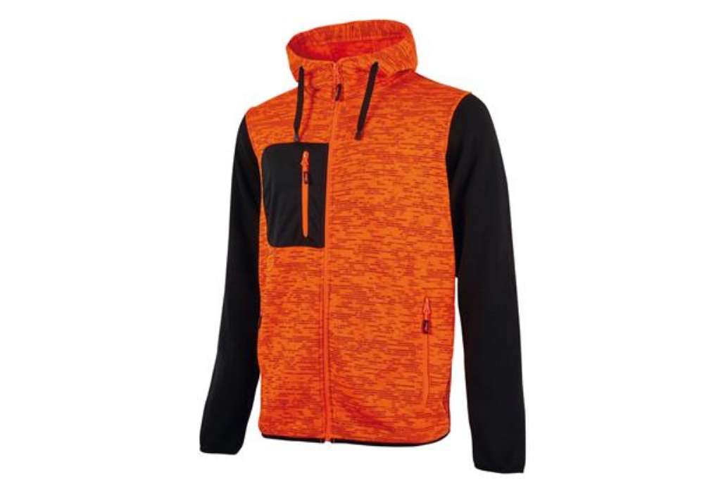 Immagine di Felpa da lavoro Rainbow - taglia XL - arancione fluo - U-Power
