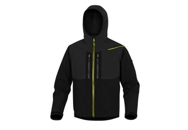 Immagine di Giacca Softshell Horten - tessuto Softshell/poliestere/elastan - con cappuccio - taglia L - nero/gia