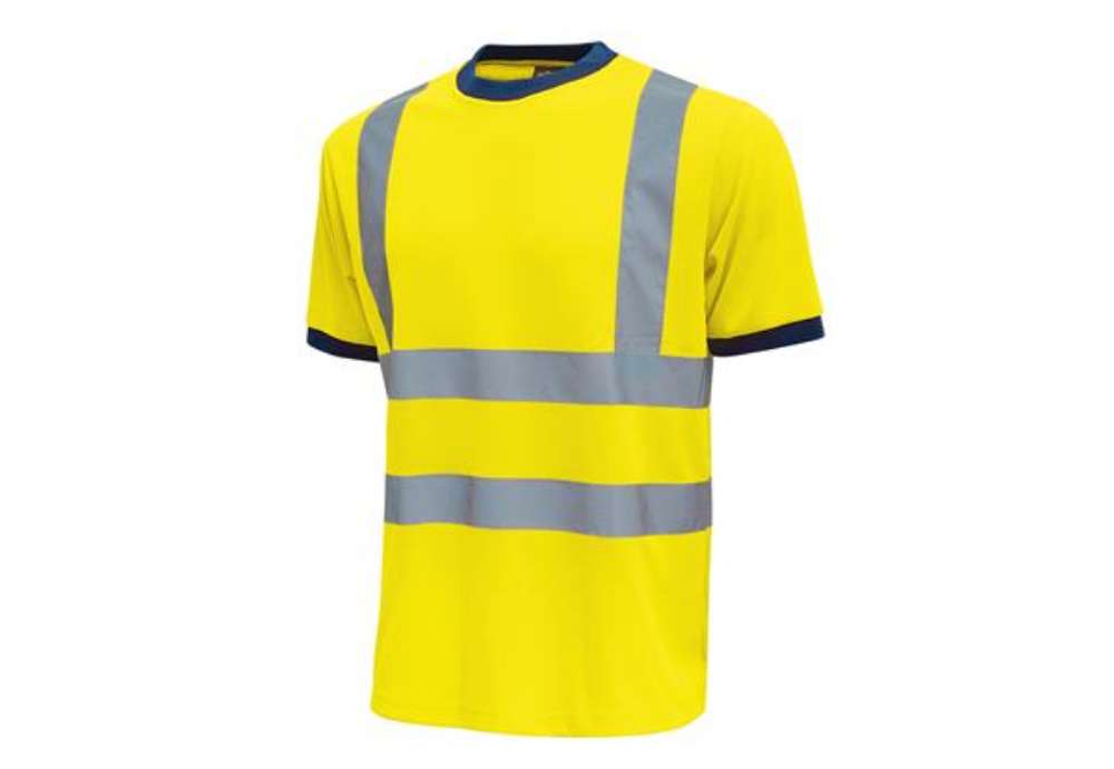 Immagine di T-shirt alta visibilità Glitter - taglia L - giallo fluo - U-Power - conf. 3 pezzi