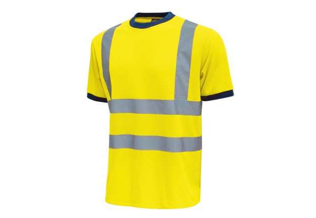 Immagine di T-shirt alta visibilità Glitter - taglia XL - giallo fluo - U-Power - conf. 3 pezzi