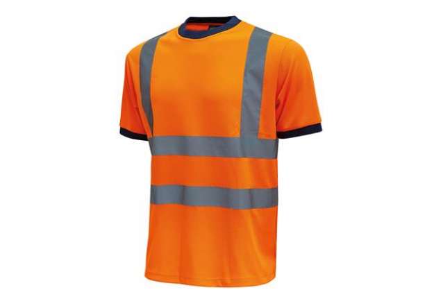Immagine di T-shirt alta visibilità Glitter - taglia XXL - arancio fluo - U-Power - conf. 3 pezzi