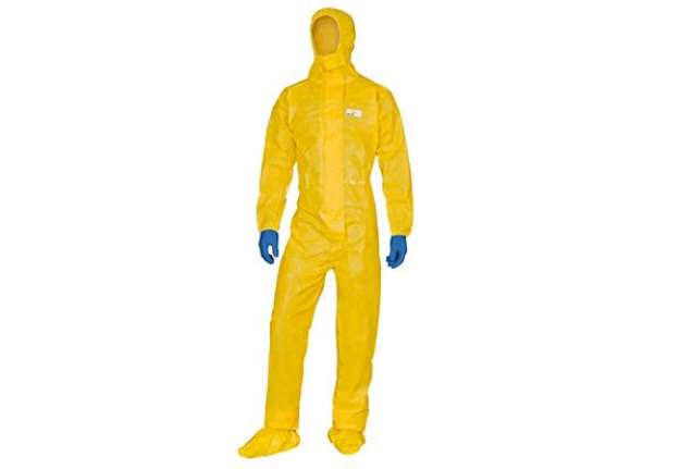 Immagine di Tuta di protezione Deltachem - taglia L - giallo - Deltaplus