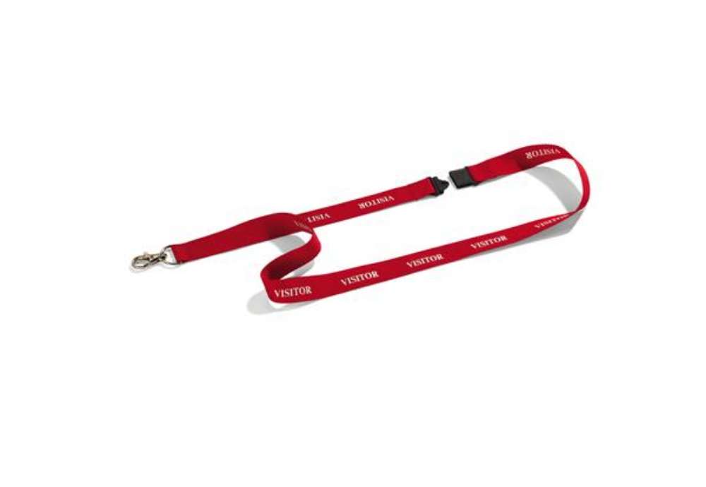 Immagine di Cordoncini portabadge stampa visitor - rosso - 44 cm - Durable - conf. 10 pezzi