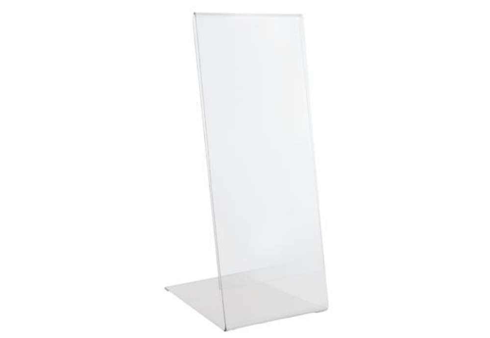 Immagine di Portadepliant con base a L - 1/3 A4 - 10 x 21 cm - Lebez