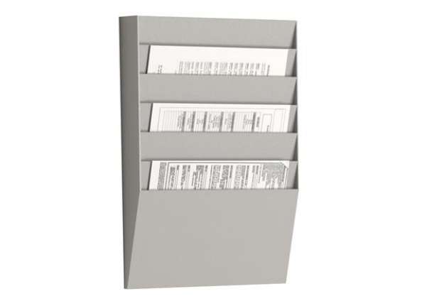 Immagine di Portadepliant wall organizers - a 6 tasche A4 orizzontali - 31,1 x 7,9 x 50,2 cm - Paperflow