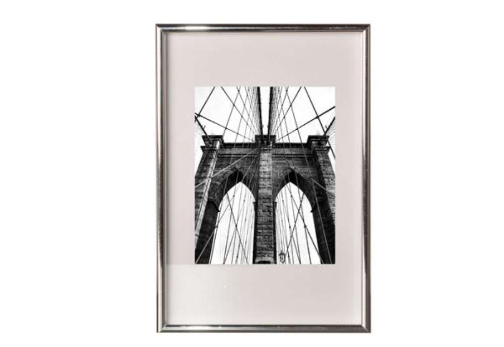 Immagine di Cornice in PVC e crilex - A4 - argento - Methodo