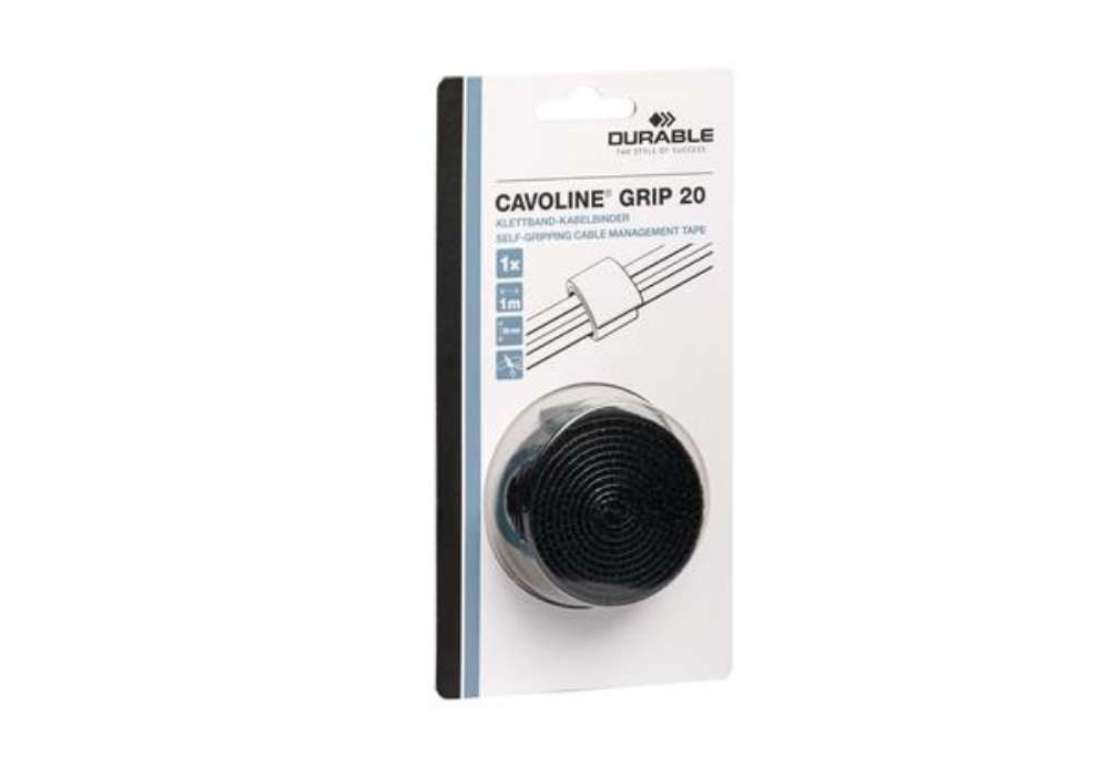 Immagine di Fascette fermacavi Cavoline Grip 20 - 100 x 2 cm - nero - Durable