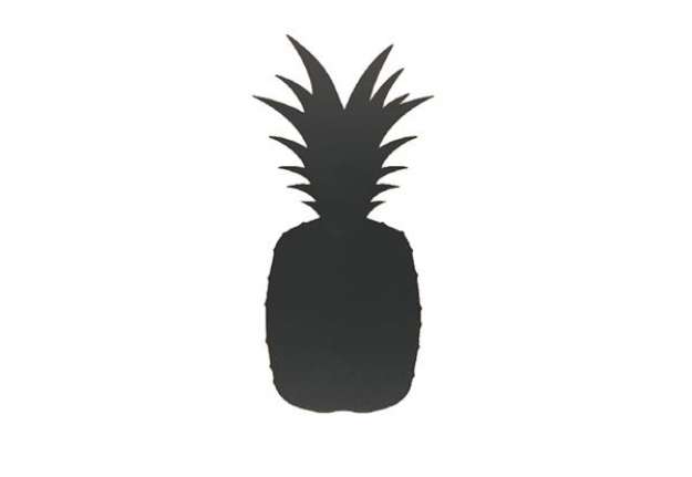 Immagine di Lavagna da parete Silhouette - forma ananas - 49,3 x 23,6 cm - nero - Securit