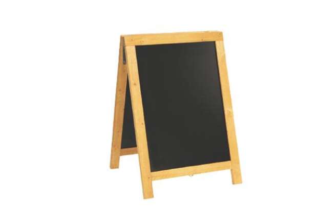 Immagine di Lavagna Sandwich Nature - 85 x 54,5 x 44 cm - legno naturale - Securit