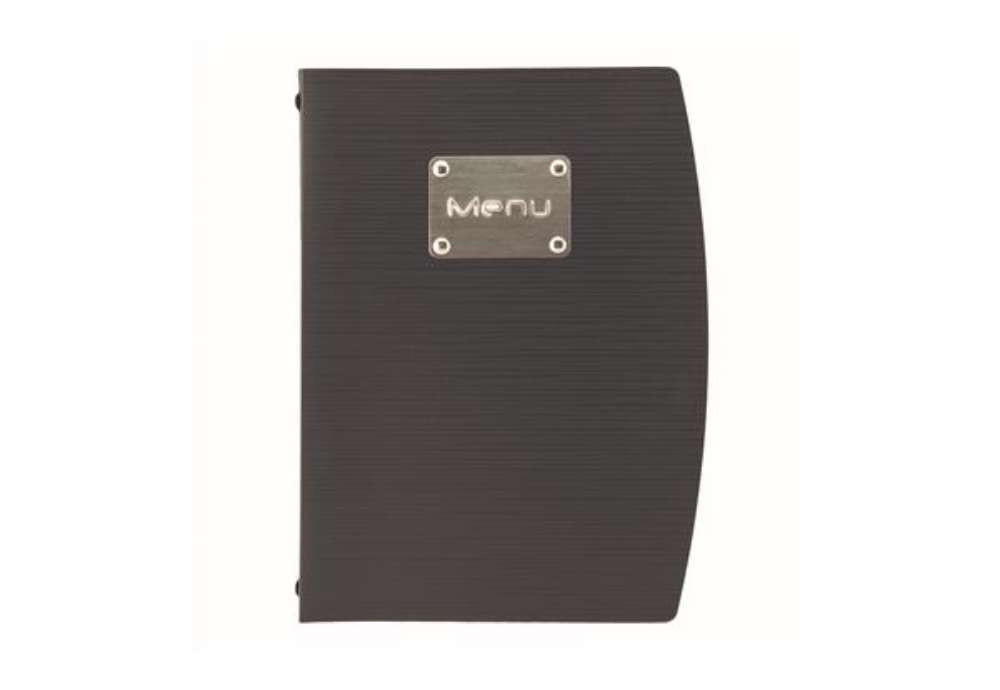 Immagine di Portamenù Rio - 1 inserto doppio - A5 - 18 x 23,5 cm - nero - Securit