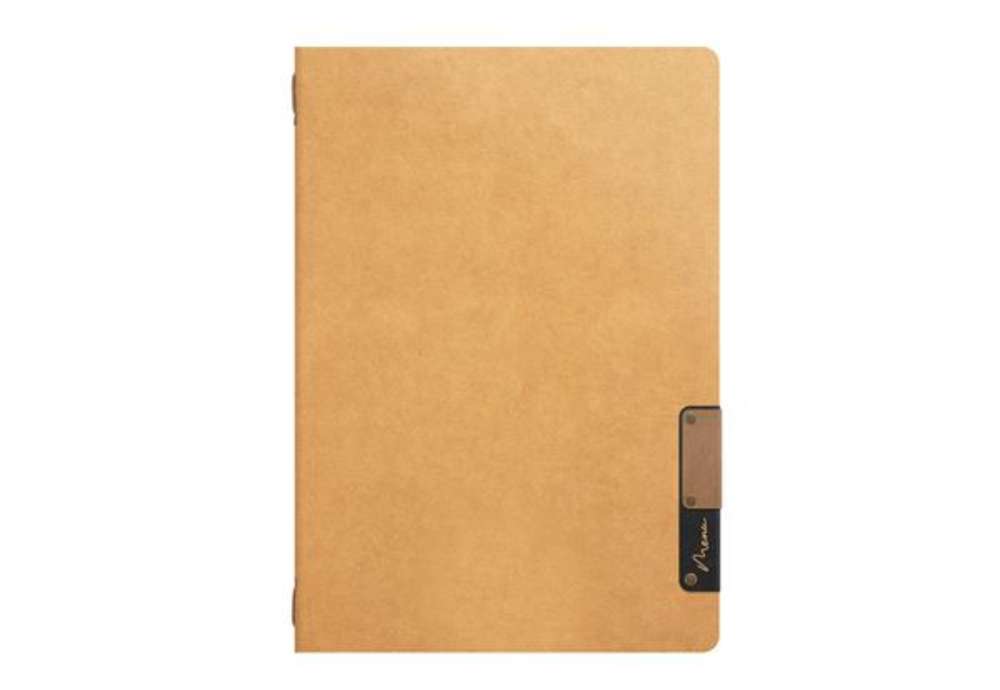 Immagine di Portamenù Nature - 1 inserto doppio - A4 - 34 x 24,5 cm - beige - Securit