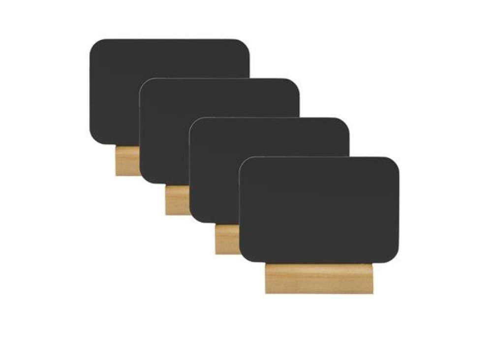 Immagine di Mini lavagne segnaposto - 7,5 x 9 cm - Securit - set  4 pezzi