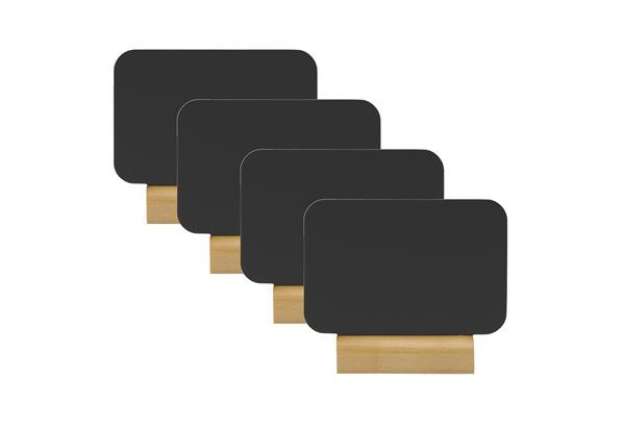 Immagine di Mini lavagne segnaposto - 7,5 x 9 cm - Securit - set  4 pezzi