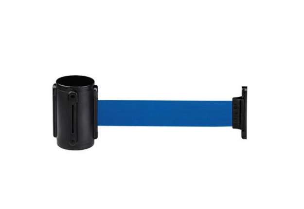 Immagine di Segnapercorso murale Alfa Mural - nero - diametro 6 cm - con nastro blu 200 cm - Medial Internationa