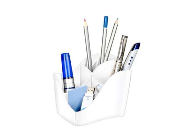 Immagine di Desktop organizer Ellypse extra strong - bianco - 118x89 H98mm - CEP
