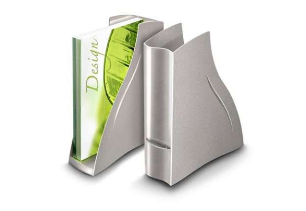 Immagine di Portariviste Ellypse Extra Strong - 27,8 x 8,3 x 32,5 cm - grigio talpa - CEP