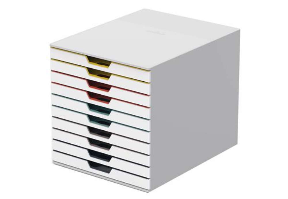 Immagine di Cassettiera Varicolor - 28 x 35,6 x 29,2 - 10 cassetti - Durable