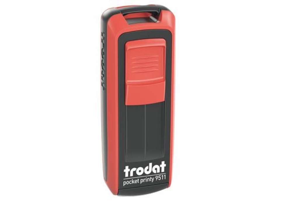Immagine di Timbro tascabile Pocket Printy 9511 - personalizzabile - 38 x 14 mm - 4 righe - autoinchiostrante -