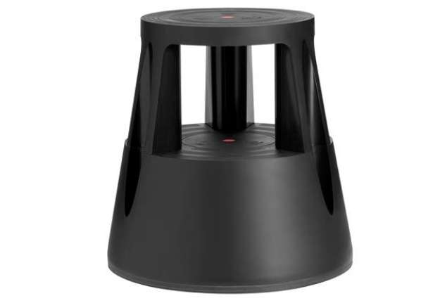 Immagine di Sgabello Roll a step - nero - 24 x 45 x 45 cm - Caimi