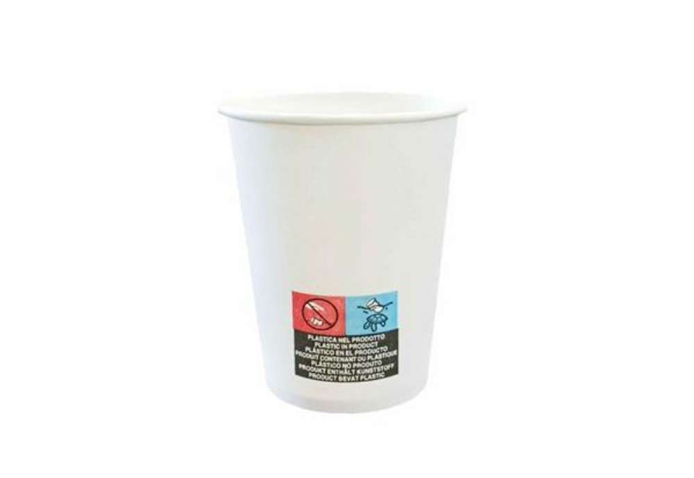 Immagine di Bicchieri in carta - 350 ml - con marcatura S.U.P - Dopla - conf. 50 pezzi