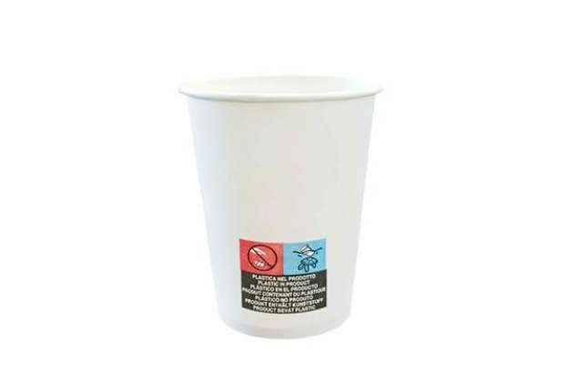 Immagine di Bicchieri in carta - 350 ml - con marcatura S.U.P - Dopla - conf. 50 pezzi