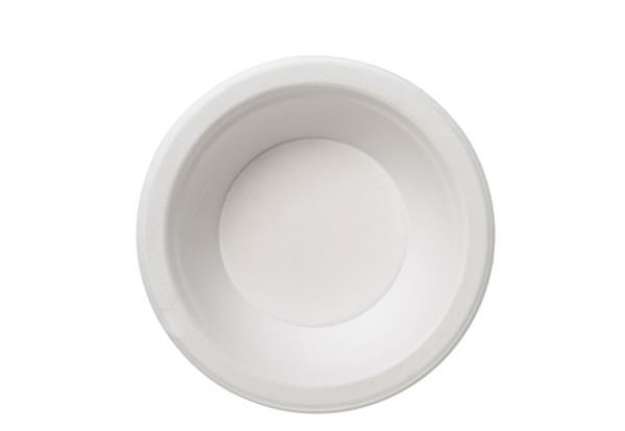 Immagine di Ciotola monouso Bio - rotonda - diametro 19 cm - 680 ml - cellulosa/canna da zucchero - bianco - Leo