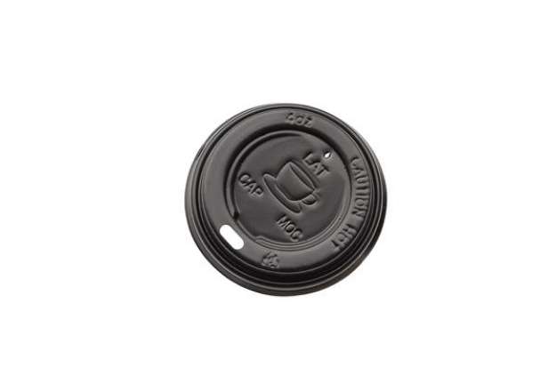 Immagine di Tappo per bicchiere da 115 ml - polistirene - nero - Leone - conf. 1000 pezzi