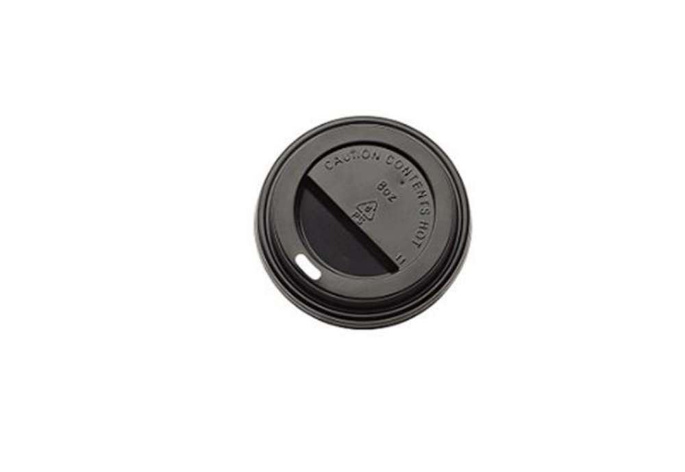 Immagine di Tappo in polistirene per bicchiere da 240 ml - nero - Leone - conf. 1000 pezzi